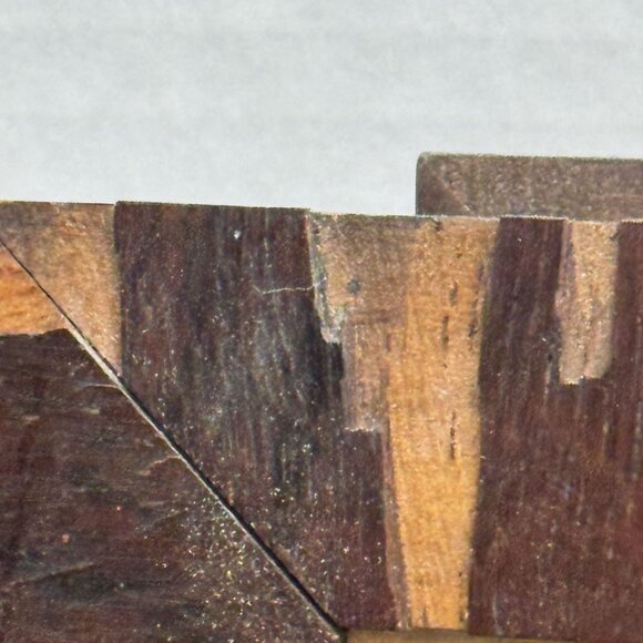 "Prudence Drawing Tea" Vintage Wallace Nutting Print In Wooden Frame - Picture 4 of 9